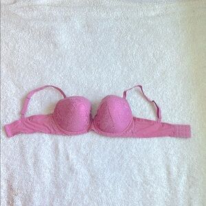Soft Pink Padded Bra with Adjustable Straps
